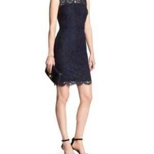 *NWT* Banana Republic 6P Navy Lace Sheath Dress